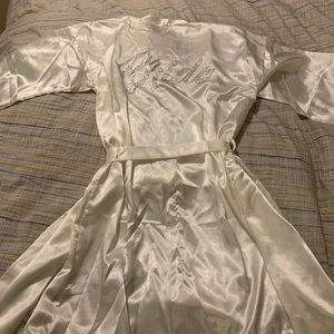 White Satin Bride’s Robe